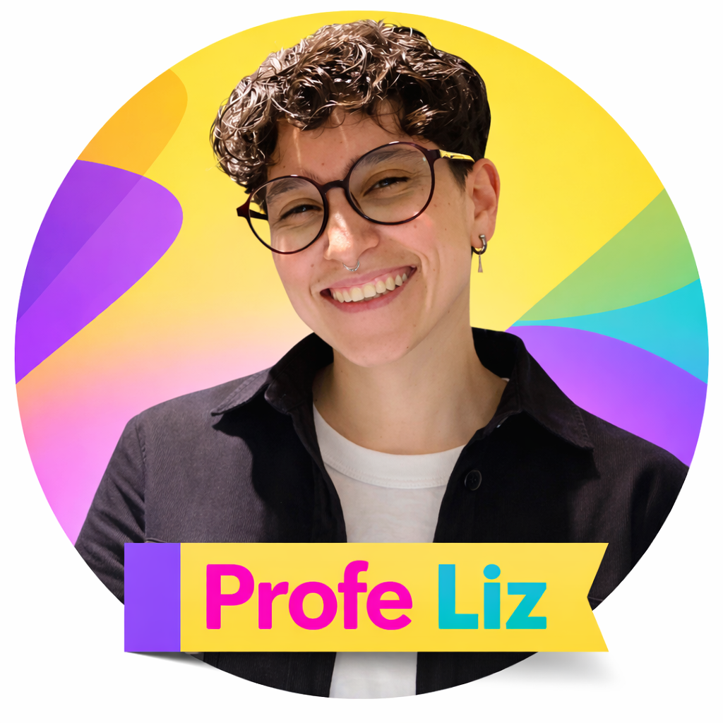 Profe Liz, professora de inglês e espanhol